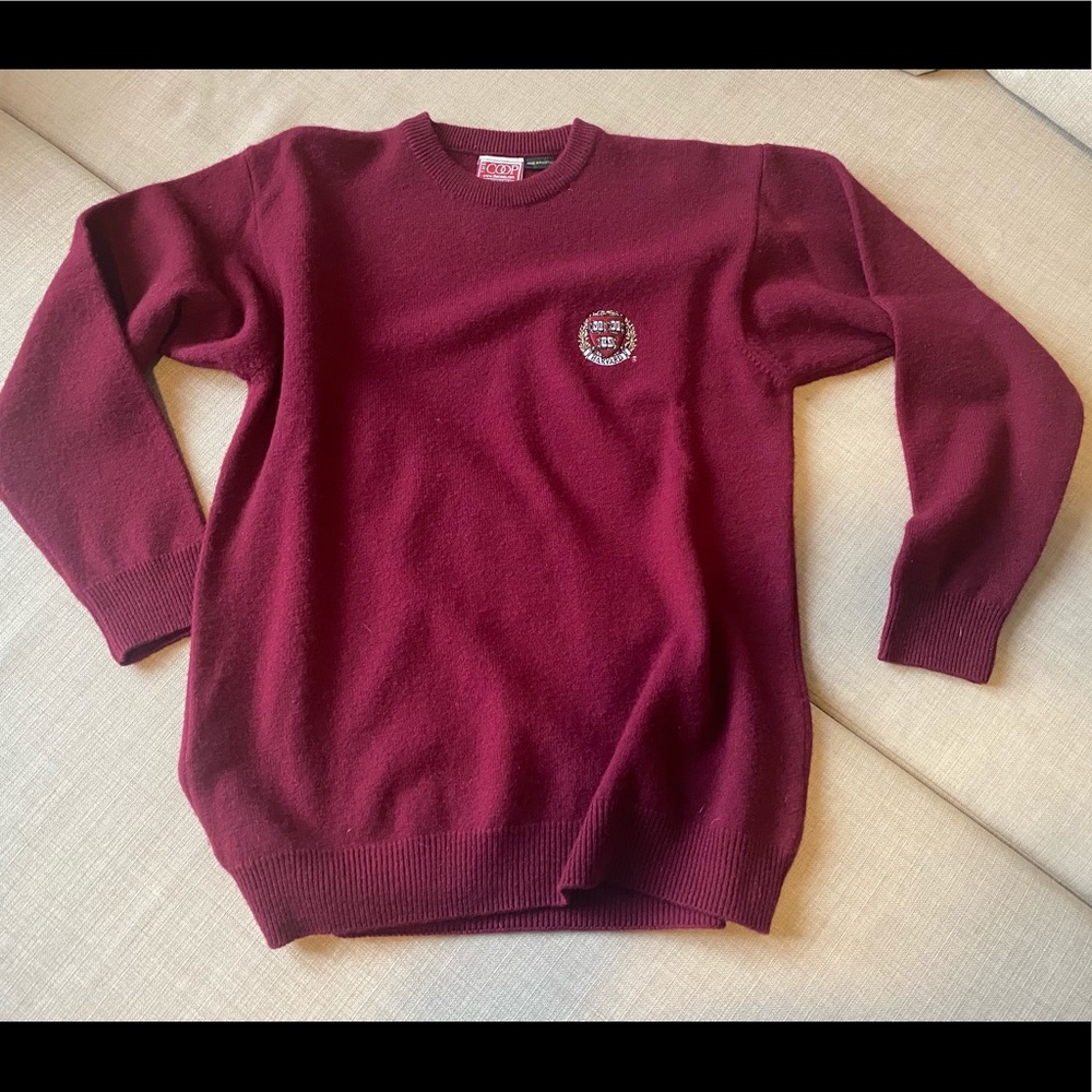 Harvard patch sweater